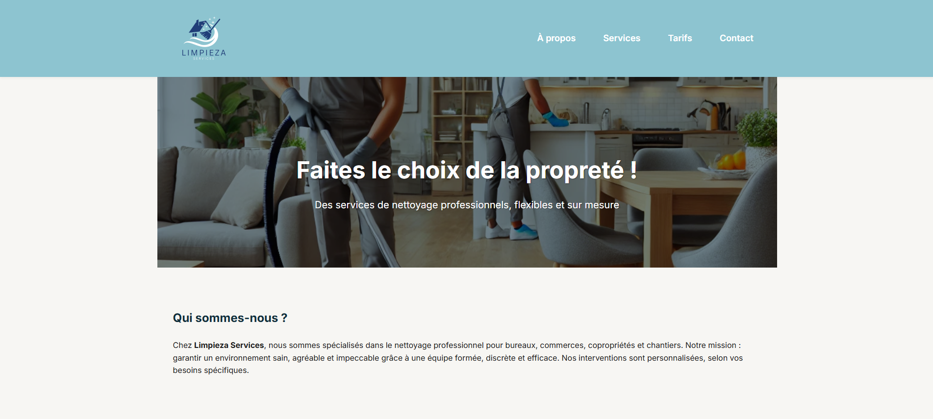 Aperçu du site Limpieza Services